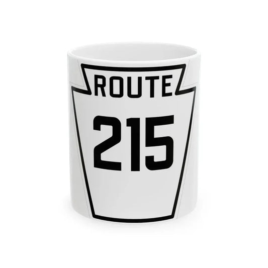 PA-215 1926 (Pennsylvania) (Road Sign) White Coffee Mug 11oz - Go Mug Yourself