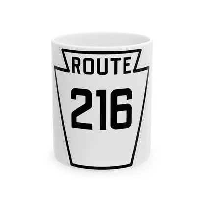 PA-216 1926 (Pennsylvania) (Road Sign) White Coffee Mug 11oz - Go Mug Yourself