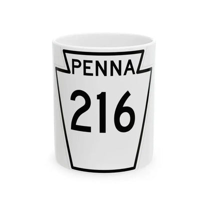 PA-216 1948 (Pennsylvania) (Road Sign) White Coffee Mug 11oz - Go Mug Yourself