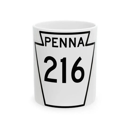 PA-216 1948 (Pennsylvania) (Road Sign) White Coffee Mug 11oz - Go Mug Yourself
