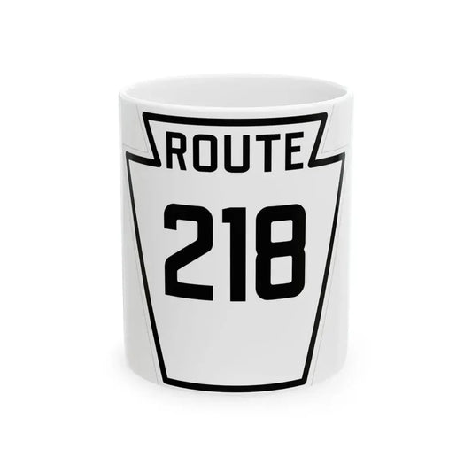 PA-218 1926 (Pennsylvania) (Road Sign) White Coffee Mug 11oz - Go Mug Yourself