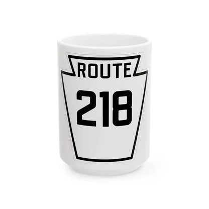 PA-218 1926 (Pennsylvania) (Road Sign) White Coffee Mug 15oz - Go Mug Yourself