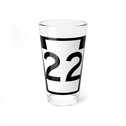 PA-22 (Pennsylvania) (Road Sign) Pint Glass 16oz 16oz - Go Mug Yourself