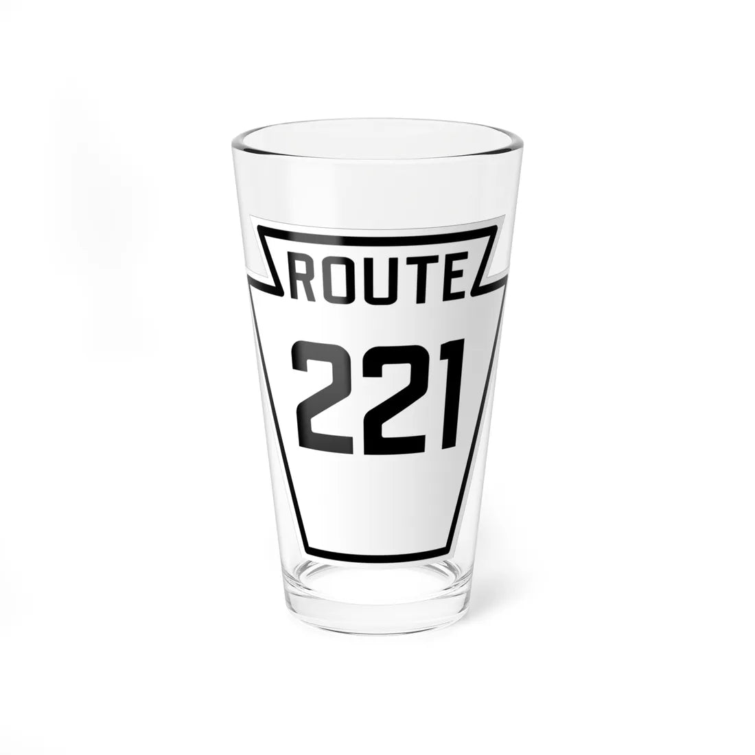 PA-221 1926 (Pennsylvania) (Road Sign) Pint Glass 16oz 16oz - Go Mug Yourself