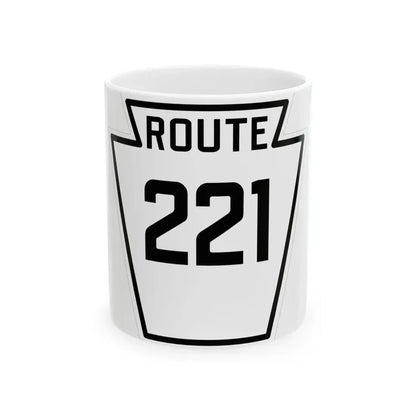 PA-221 1926 (Pennsylvania) (Road Sign) White Coffee Mug 11oz - Go Mug Yourself