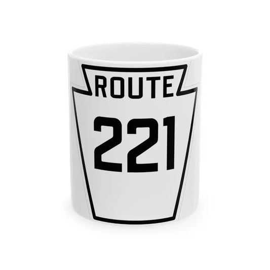 PA-221 1926 (Pennsylvania) (Road Sign) White Coffee Mug 11oz - Go Mug Yourself