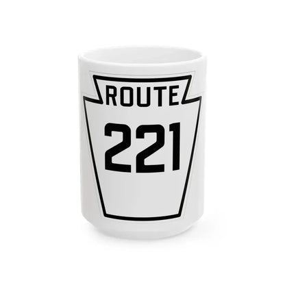 PA-221 1926 (Pennsylvania) (Road Sign) White Coffee Mug 15oz - Go Mug Yourself