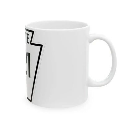 PA-221 1926 (Pennsylvania) (Road Sign) White Coffee Mug - Go Mug Yourself