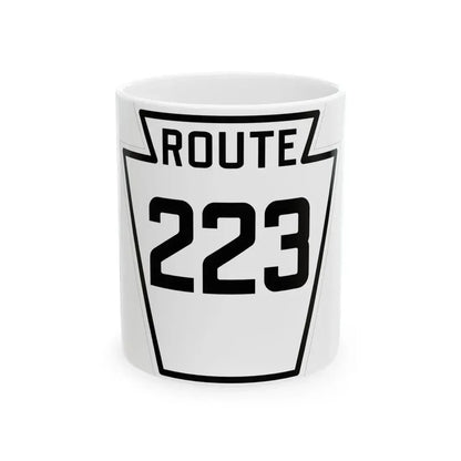 PA-223 1926 (Pennsylvania) (Road Sign) White Coffee Mug 11oz - Go Mug Yourself