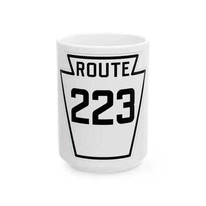 PA-223 1926 (Pennsylvania) (Road Sign) White Coffee Mug 15oz - Go Mug Yourself
