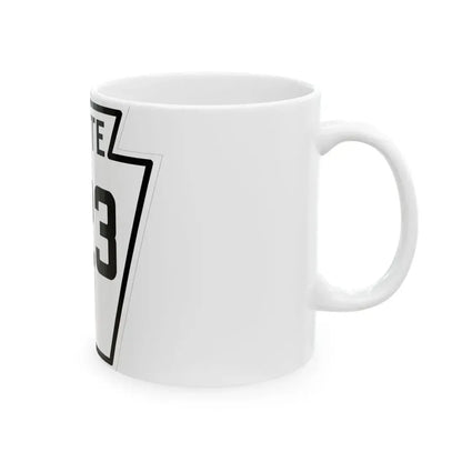 PA-223 1926 (Pennsylvania) (Road Sign) White Coffee Mug - Go Mug Yourself