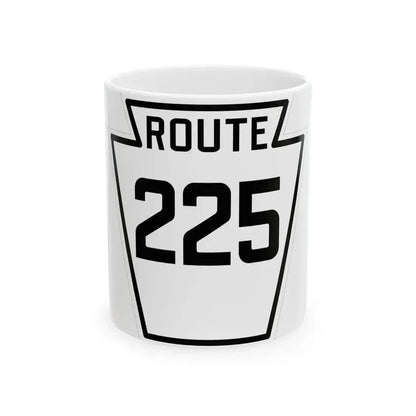 PA-225 1926 (Pennsylvania) (Road Sign) White Coffee Mug 11oz - Go Mug Yourself