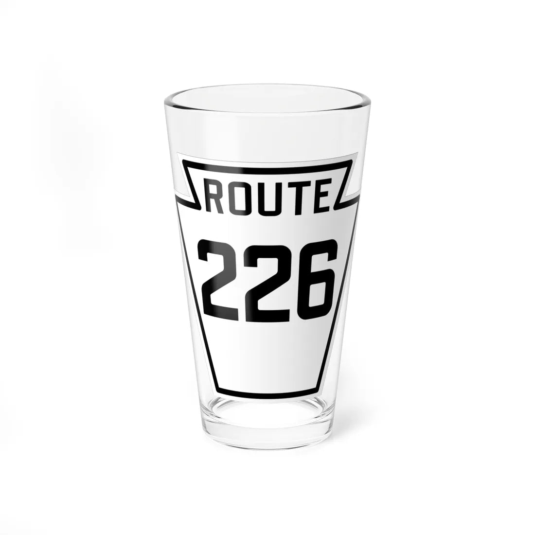 PA-226 1926 (Pennsylvania) (Road Sign) Pint Glass 16oz 16oz - Go Mug Yourself
