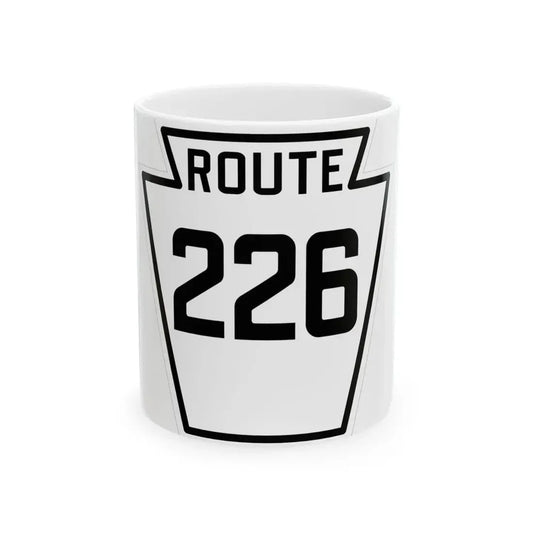 PA-226 1926 (Pennsylvania) (Road Sign) White Coffee Mug 11oz - Go Mug Yourself