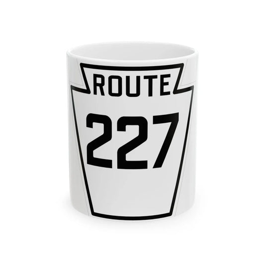 PA-227 1926 (Pennsylvania) (Road Sign) White Coffee Mug 11oz - Go Mug Yourself