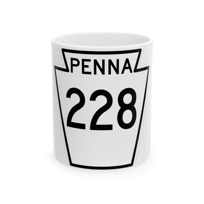 PA-228 1948 (Pennsylvania) (Road Sign) White Coffee Mug 11oz - Go Mug Yourself