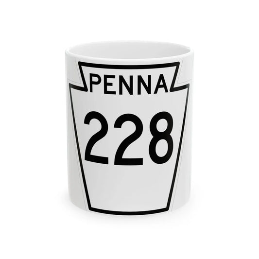 PA-228 1948 (Pennsylvania) (Road Sign) White Coffee Mug 11oz - Go Mug Yourself