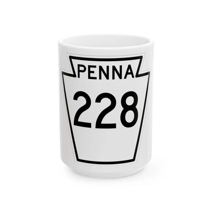 PA-228 1948 (Pennsylvania) (Road Sign) White Coffee Mug 15oz - Go Mug Yourself