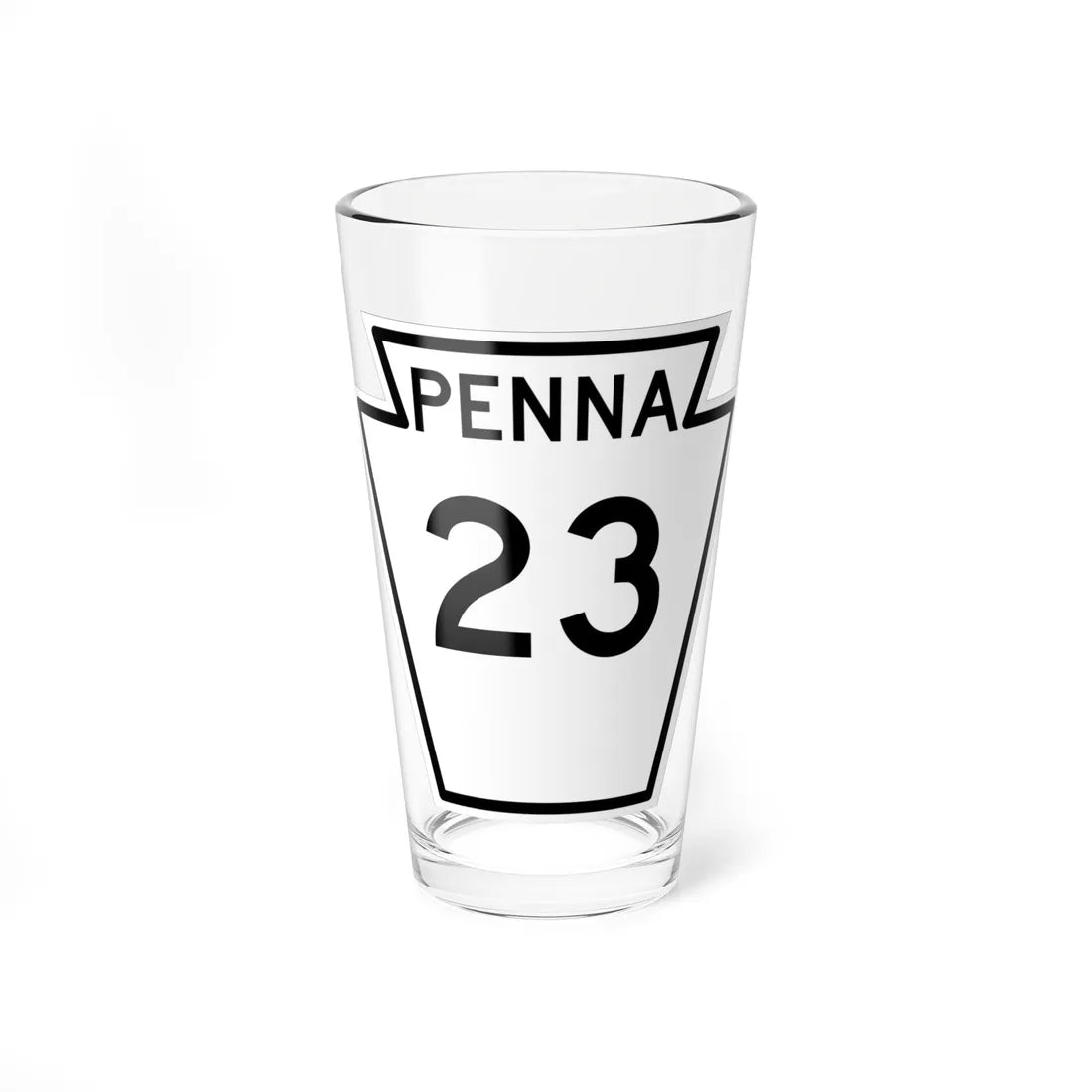 PA-23 1948 (Pennsylvania) (Road Sign) Pint Glass 16oz 16oz - Go Mug Yourself
