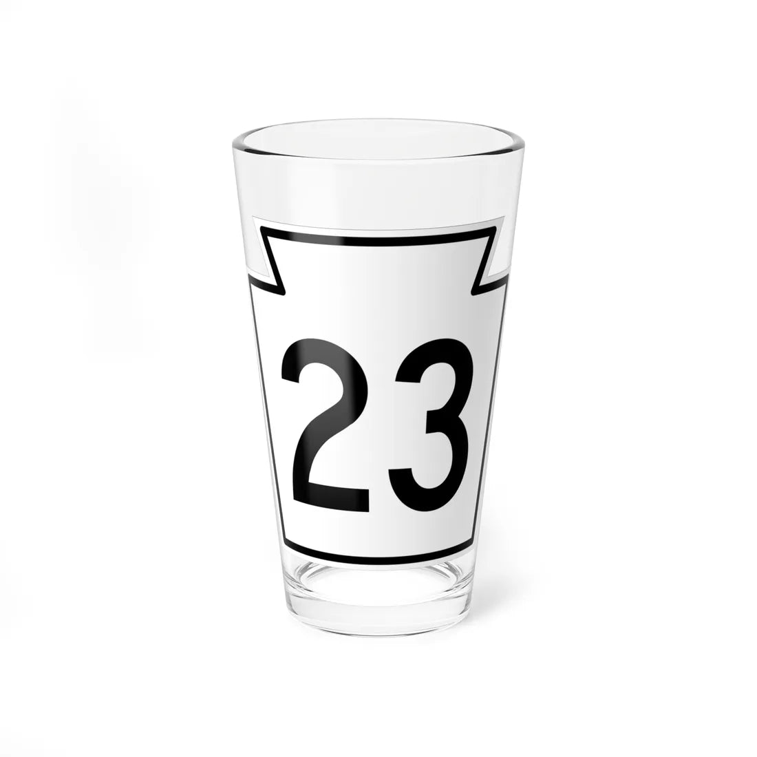 PA-23 1962 (Pennsylvania) (Road Sign) Pint Glass 16oz 16oz - Go Mug Yourself