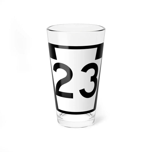 PA-23 (Pennsylvania) (Road Sign) Pint Glass 16oz 16oz - Go Mug Yourself