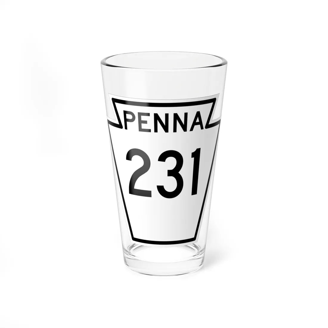 PA-231 1948 (Pennsylvania) (Road Sign) Pint Glass 16oz - Go Mug Yourself