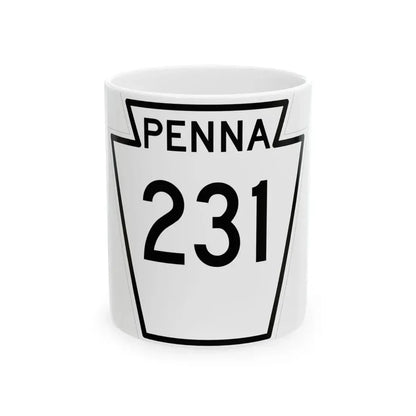 PA-231 1948 (Pennsylvania) (Road Sign) White Coffee Mug 11oz - Go Mug Yourself