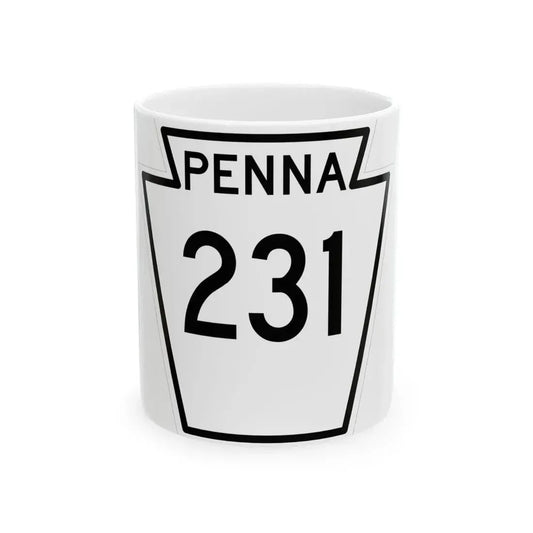 PA-231 1948 (Pennsylvania) (Road Sign) White Coffee Mug 11oz - Go Mug Yourself