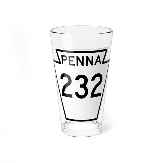 PA-232 1948 (Pennsylvania) (Road Sign) Pint Glass 16oz 16oz - Go Mug Yourself