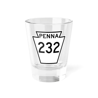 PA-232 1948 (Pennsylvania) (Road Sign) Shot Glass 1.5oz 1.5oz - Go Mug Yourself