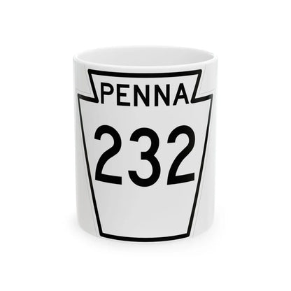PA-232 1948 (Pennsylvania) (Road Sign) White Coffee Mug 11oz - Go Mug Yourself