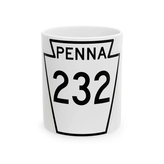 PA-232 1948 (Pennsylvania) (Road Sign) White Coffee Mug 11oz - Go Mug Yourself