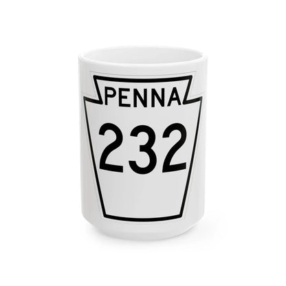 PA-232 1948 (Pennsylvania) (Road Sign) White Coffee Mug 15oz - Go Mug Yourself