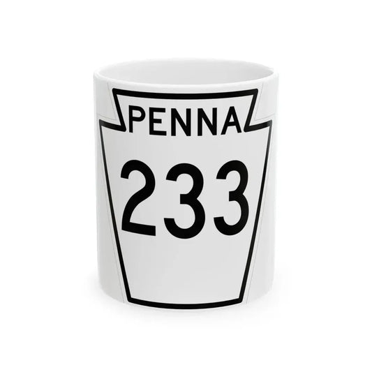 PA-233 1948 (Pennsylvania) (Road Sign) White Coffee Mug 11oz - Go Mug Yourself