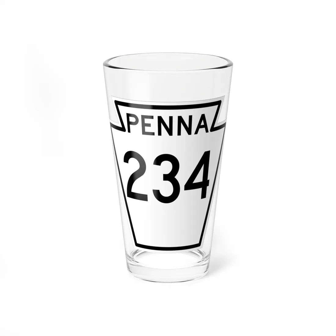 PA-234 1948 (Pennsylvania) (Road Sign) Pint Glass 16oz 16oz - Go Mug Yourself