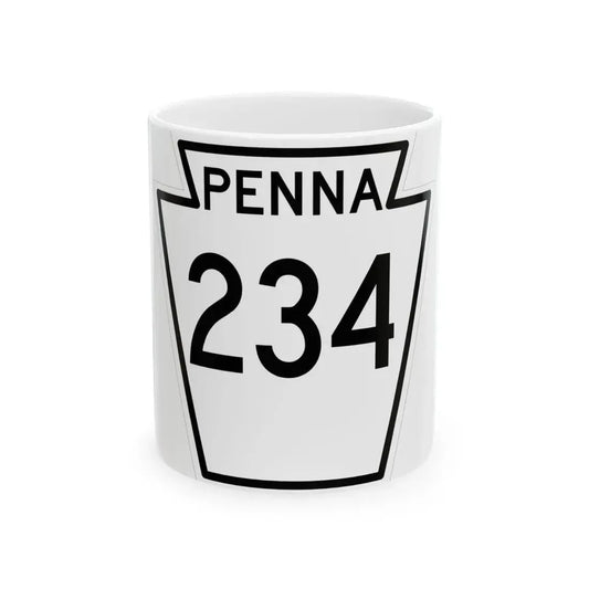 PA-234 1948 (Pennsylvania) (Road Sign) White Coffee Mug 11oz - Go Mug Yourself