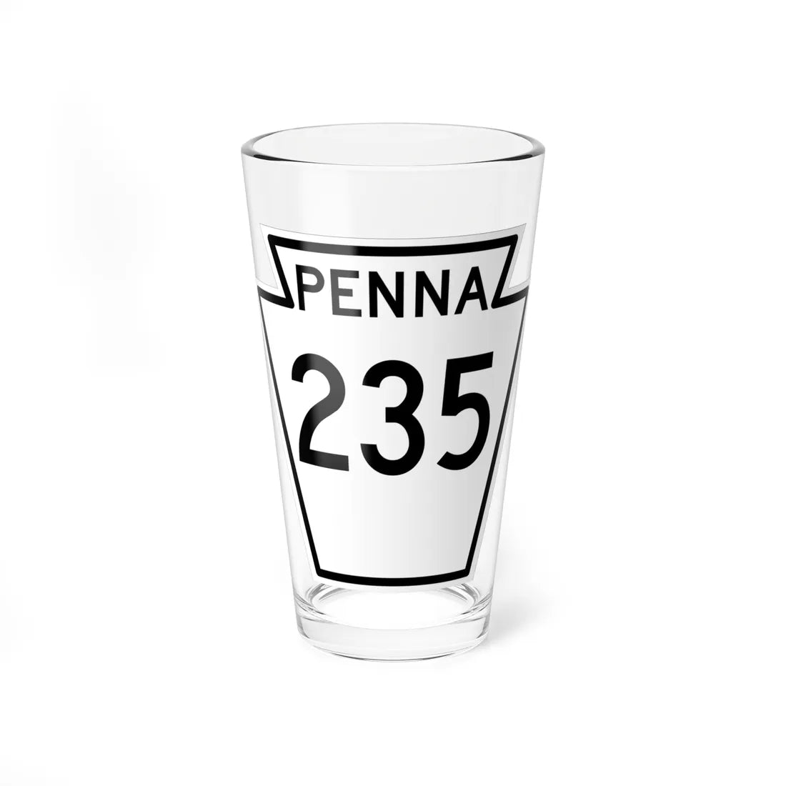 PA-235 1948 (Pennsylvania) (Road Sign) Pint Glass 16oz 16oz - Go Mug Yourself