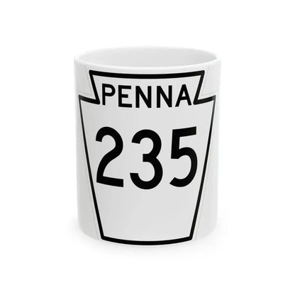 PA-235 1948 (Pennsylvania) (Road Sign) White Coffee Mug 11oz - Go Mug Yourself