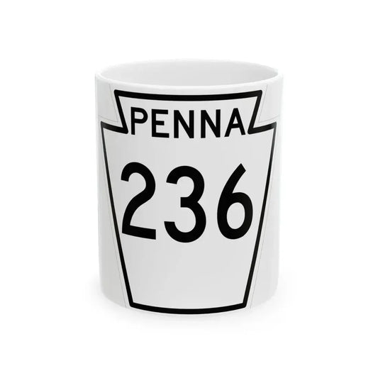 PA-236 1948 (Pennsylvania) (Road Sign) White Coffee Mug 11oz - Go Mug Yourself