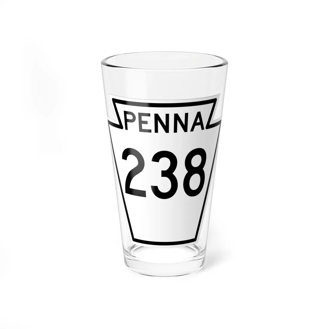 PA-238 1948 (Pennsylvania) (Road Sign) Pint Glass 16oz 16oz - Go Mug Yourself