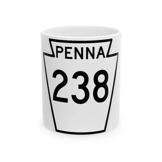 PA-238 1948 (Pennsylvania) (Road Sign) White Coffee Mug 11oz - Go Mug Yourself
