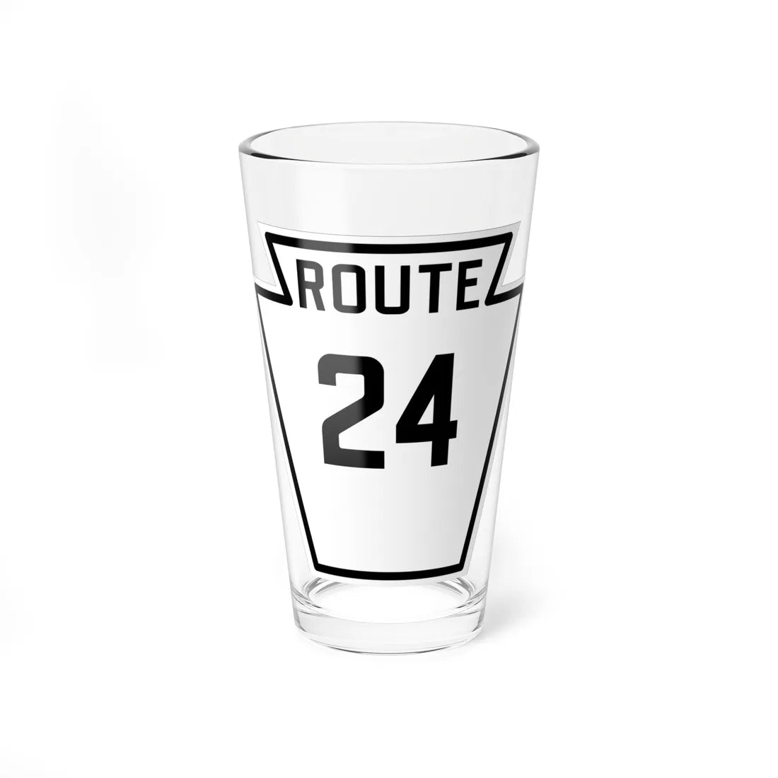 PA-24 1926 (Pennsylvania) (Road Sign) Pint Glass 16oz - Go Mug Yourself
