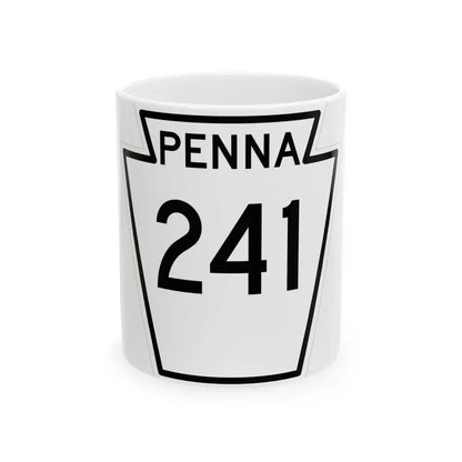 PA-241 1948 (Pennsylvania) (Road Sign) White Coffee Mug 11oz - Go Mug Yourself