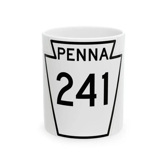PA-241 1948 (Pennsylvania) (Road Sign) White Coffee Mug 11oz - Go Mug Yourself