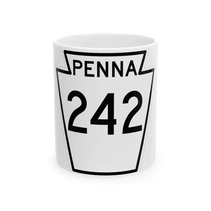 PA-242 1948 (Pennsylvania) (Road Sign) White Coffee Mug 11oz - Go Mug Yourself