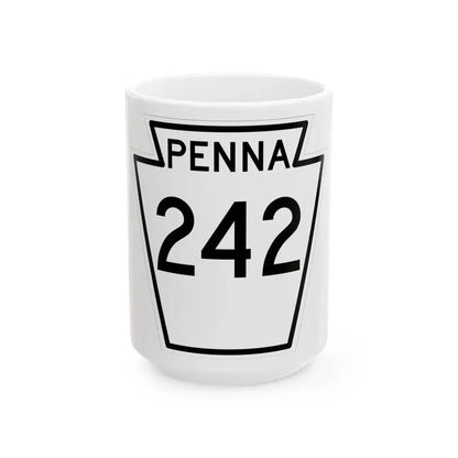 PA-242 1948 (Pennsylvania) (Road Sign) White Coffee Mug 15oz - Go Mug Yourself