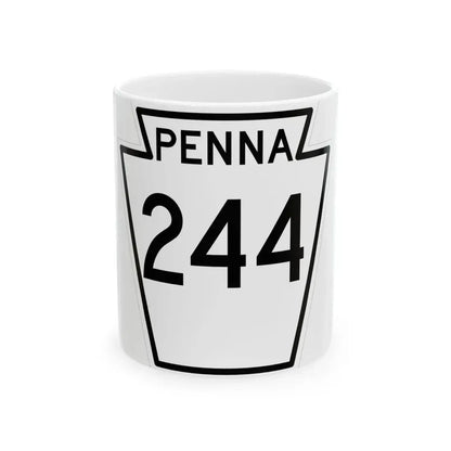 PA-244 1948 (Pennsylvania) (Road Sign) White Coffee Mug 11oz - Go Mug Yourself