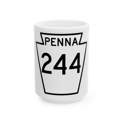 PA-244 1948 (Pennsylvania) (Road Sign) White Coffee Mug 15oz - Go Mug Yourself