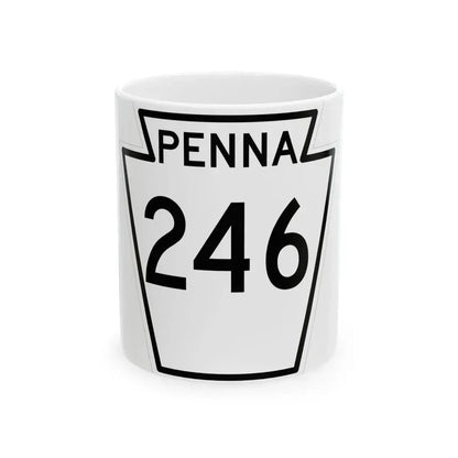 PA-246 1948 (Pennsylvania) (Road Sign) White Coffee Mug 11oz - Go Mug Yourself