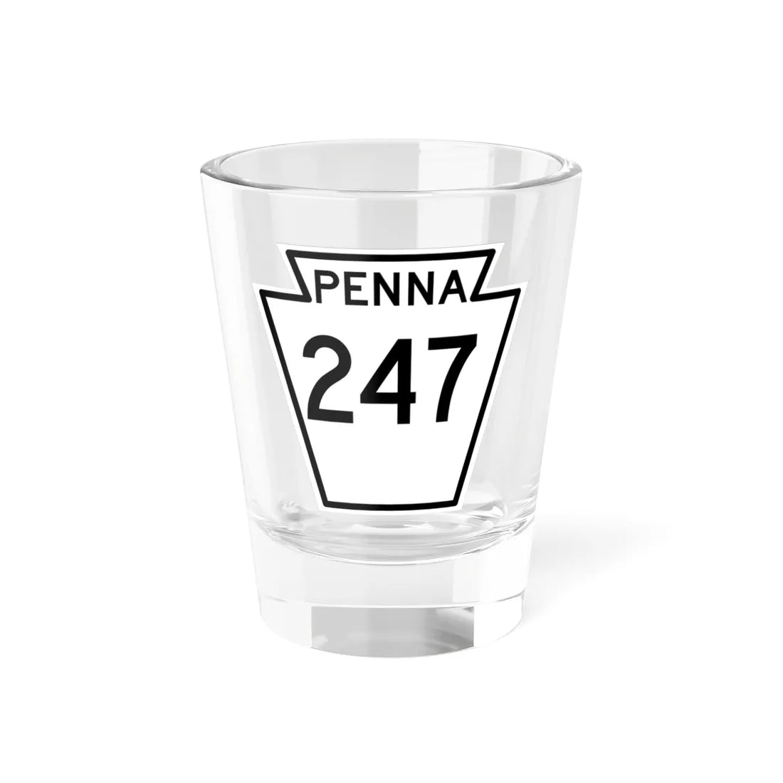 PA-247 1948 (Pennsylvania) (Road Sign) Shot Glass 1.5oz 1.5oz - Go Mug Yourself